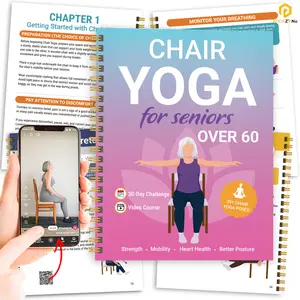 Chair Yoga for Seniors Over 60, Safe & Easy Chair Yoga Exercise Cards for Strength, Relaxation & Recovery, Thoughtful Valentine Gifts for Mom, Dad, Grandparent
