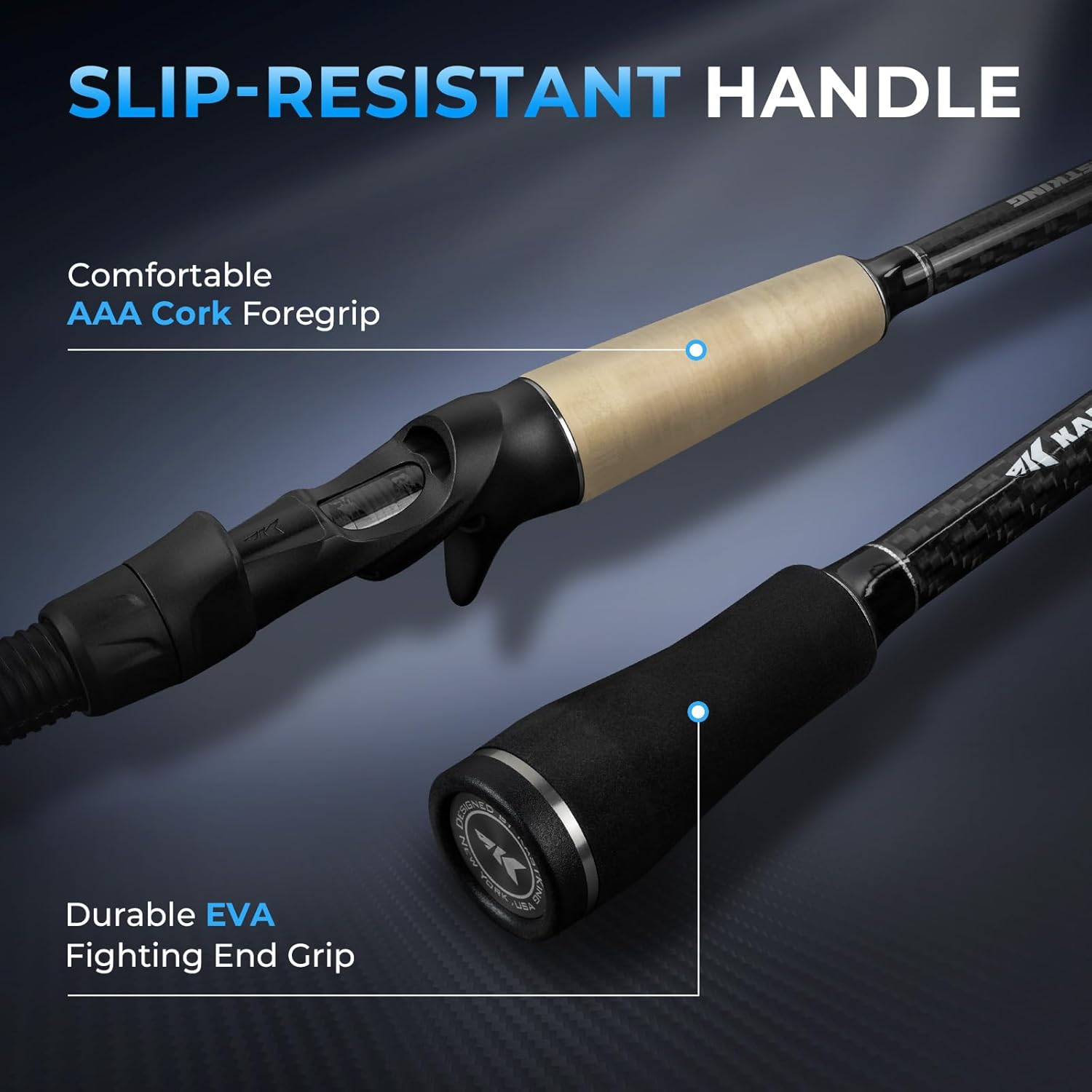 KastKing Spartacus II Plus Fishing Rod Combo, Sensitive IM6 Graphite, Twin-Tip with Extra Backup Tip, Smooth Casting Guides SummerVibes