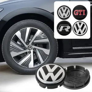 4pcs/set 56mm/65mm/66mm Car Styling Vehicle Exterior Decoration Wheel Center Cap Hub Covers Badge Accessories 3B7601171 5G0601171 For VW Volkswagen Golf