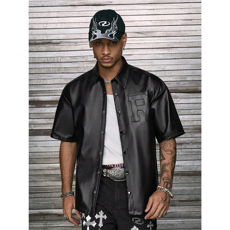 leather t shirt - TikTok Shop