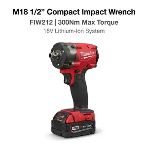 Milwaukee M18 Compact Impact Wrench， Multi-Function Electrician Tool Set