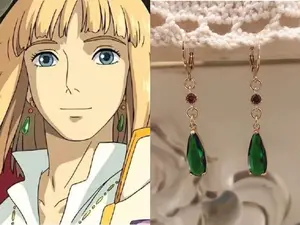 Howl Earrings, Howl Moving Castle Earrings, cosplay earrings. Howl Moving Castle jewelry, Studio Ghibli Earrings