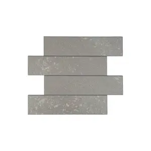 COLAMO Limestone Beige Elongated Subway Tiles Peel & Stick Backsplash stone  panel