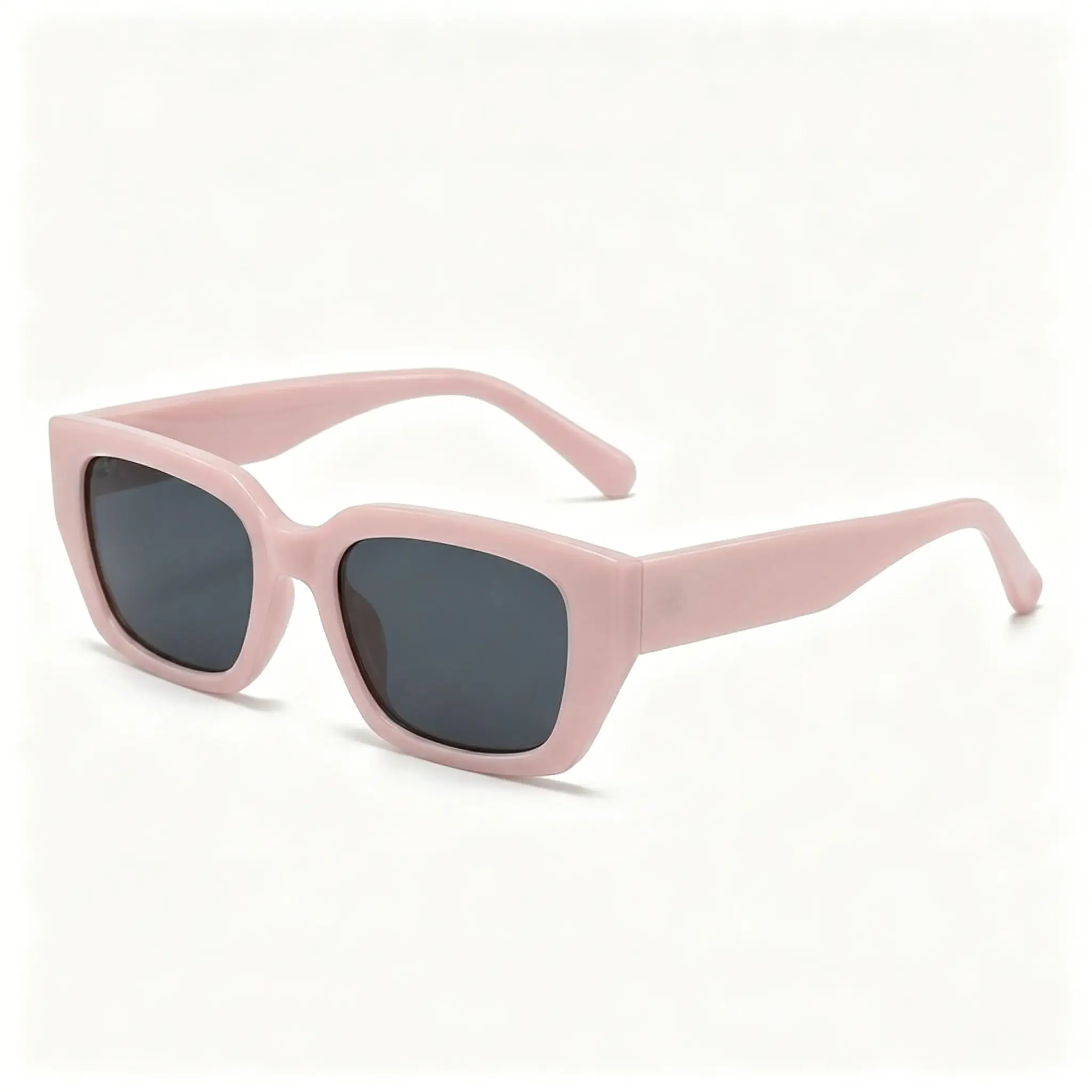 Pink Cat-Eye Sunglasses for Women, Retro Y2K UV400 Thick Frame Shades, Light Pink Fashion Eyewear for Photos, Travel & Summer Outfits