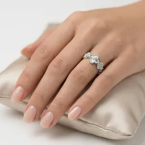 [AB072] Real Silver 925 Ring Flower Adjustable