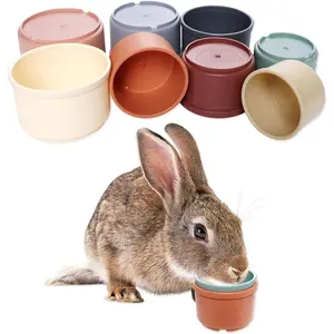 8 Pcs Stacking Cups for Rabbits, Multi-Colored Bunny Toys of Different Sizes, Nesting Cups Toys for Small Animals Hiding Food and Playing
