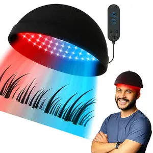 Infrared Scalp Care Massage Cap Deep Nourishing Treatment Cap Portable Pulse Mode Laser Therapy Device for Beautiful Hair