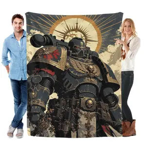 Warhammer 40K Space Marine Flannel Throw Blanket, Imperium of Man Ultra Soft Cozy Blanket for Sofa Bed Couch Office, All Season Lightweight Gaming Room Decor Blanket, Perfect Gift for Warhammer Fans, Birthday, Christmas, Thanksgiving, Halloween