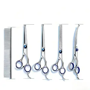 Premium Pet Grooming Scissors Set – Stainless Steel for Dogs & Cats #PetGroomingTools #DogCatGrooming #PetHairTrimming
