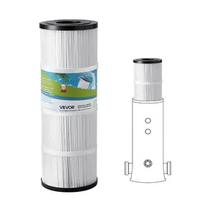VEVOR Pool Filter Cartridge, 50 Sq. Ft Spa Hot Tub Filter Cartridge Replacement, Compatible with Hayward C500, CX500-RE, Pleatco, Secure for Kids Pet, Trilobal Pleated, Easy to Clean