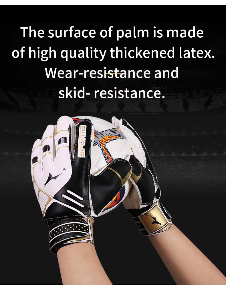 Professional Soccer Goalkeeper Gloves for Adults & Kids, Non-Slip Wear Resistant Training Gloves with Finger Protection