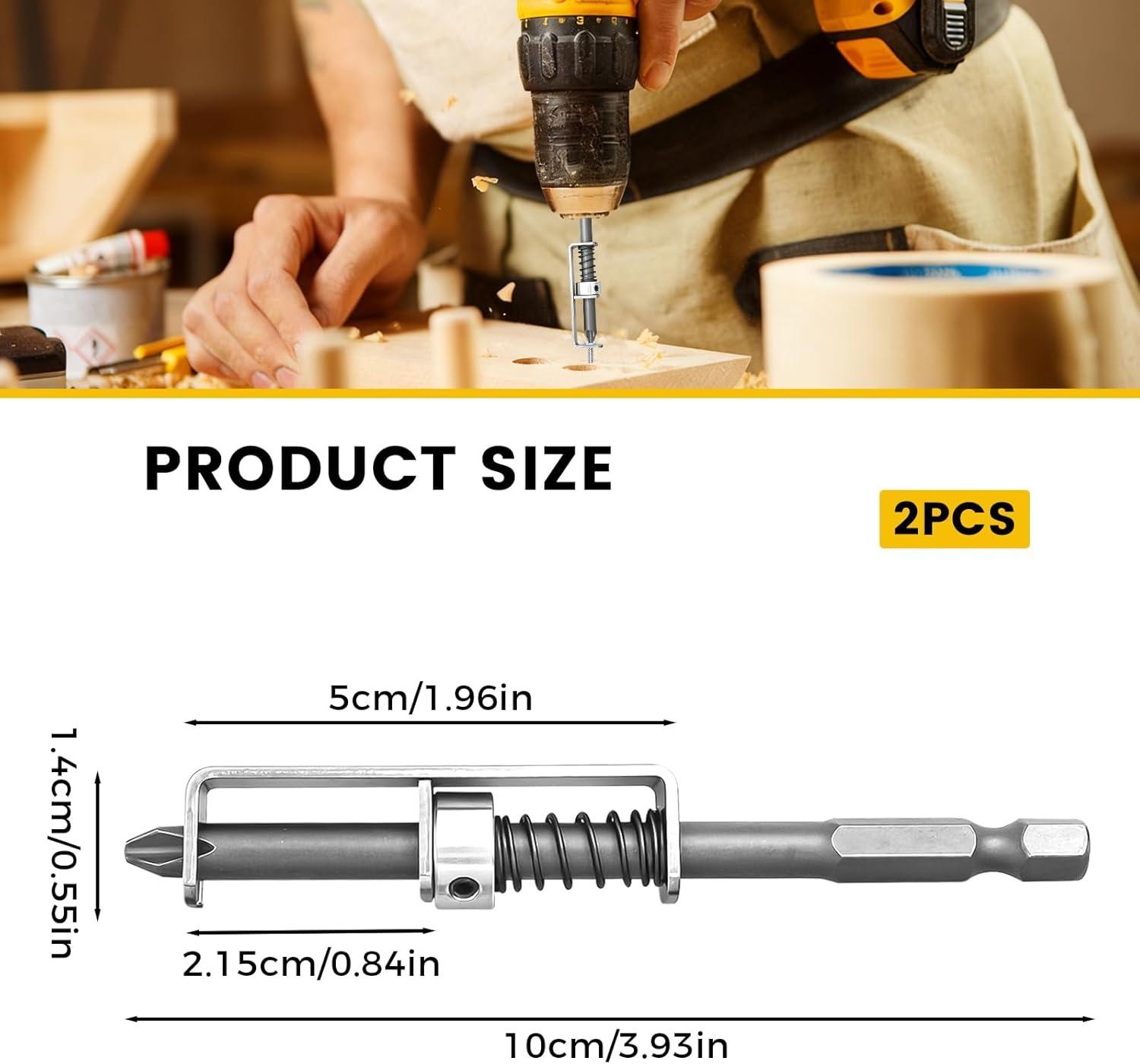 Spring-Loaded Screw Holder Bit, Professional Heavy-Duty Anti-Drop Screwdriver Bit for Single-Hand Operation, Universal Screw Retaining Tool Bit Holder for Electricians, Mechanics, Overhead Work, Home DIY Repair & Daily Maintenance