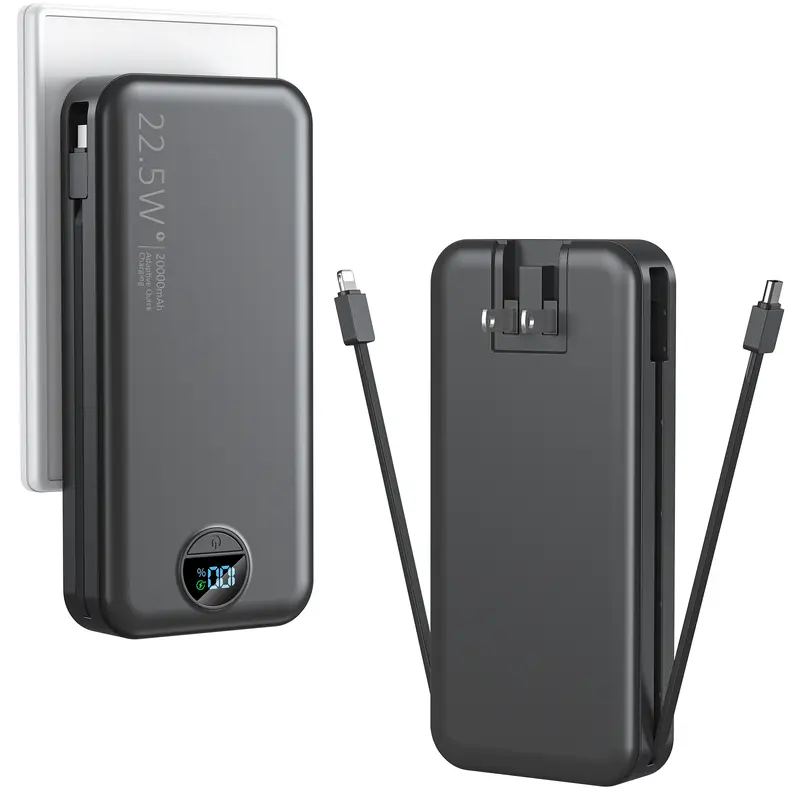 Portable 40000mAh Solar Power Bank with Built-in Flashlight 4