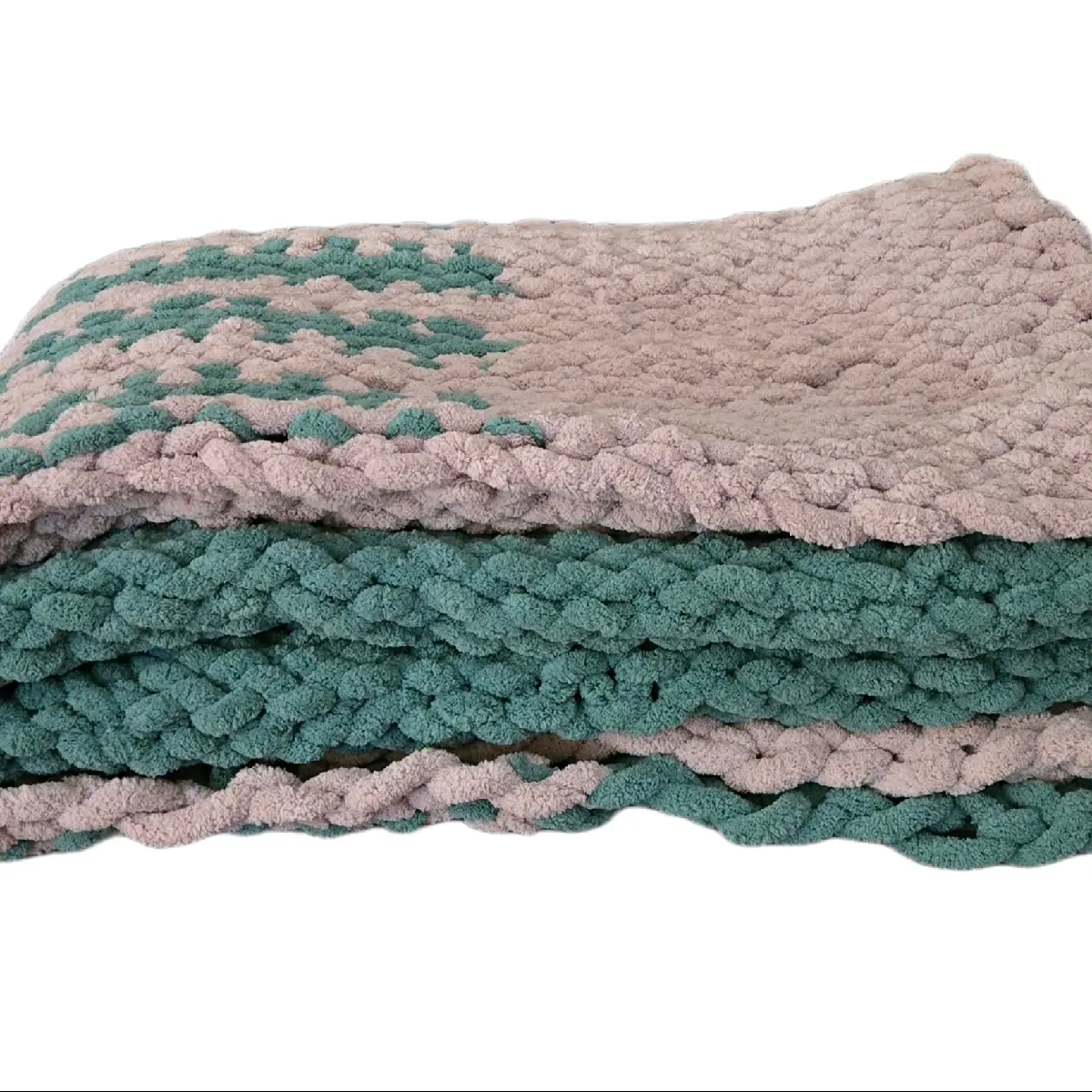 Chenille Yarn Soft and Warm Chunky Knit Blanket - 50x60 Throw Blanket