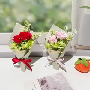 2pcs Mini Rose Bouquet, Perfect Gift for Any Occasion, Home Decoration, Holiday and Birthday Gifts, Mother's Day, Valentine's Day, Christmas, Faux Flower Bouquet
