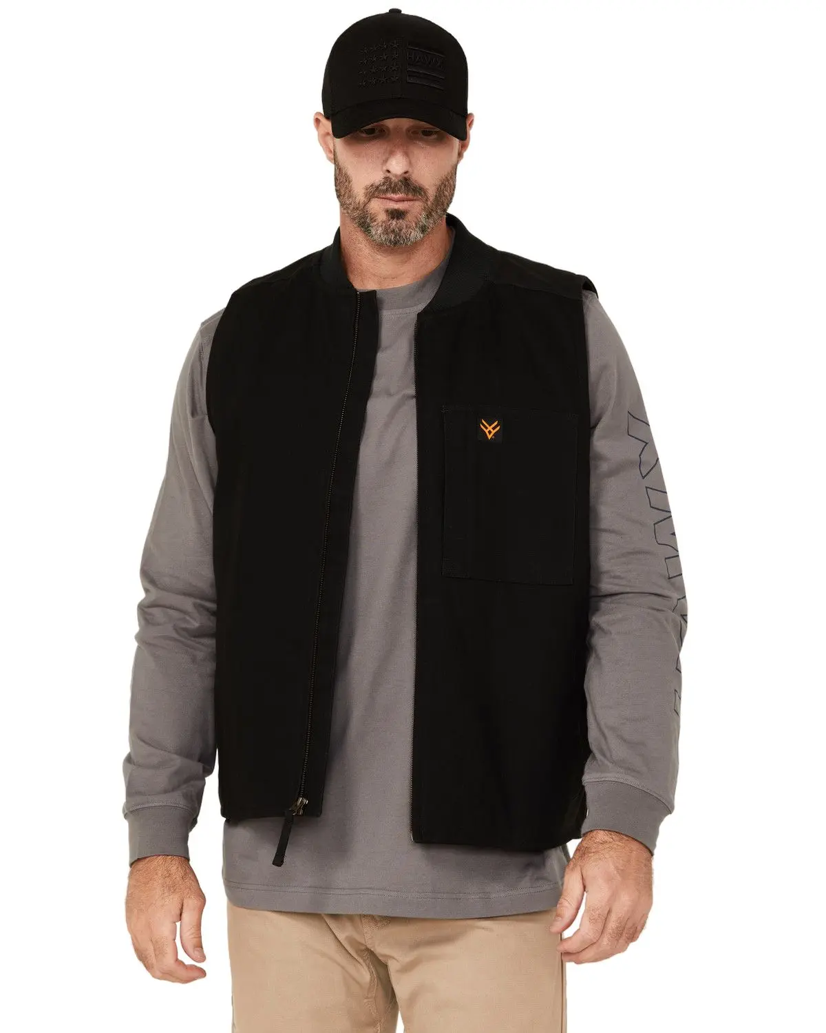 Hawx Men's Richardson Insulated Duck Canvas Vest - Hxfa24v95-Blk