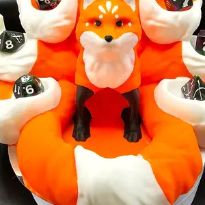 Kitsune Fox Dice Rolling Tower and Dice Set Holder