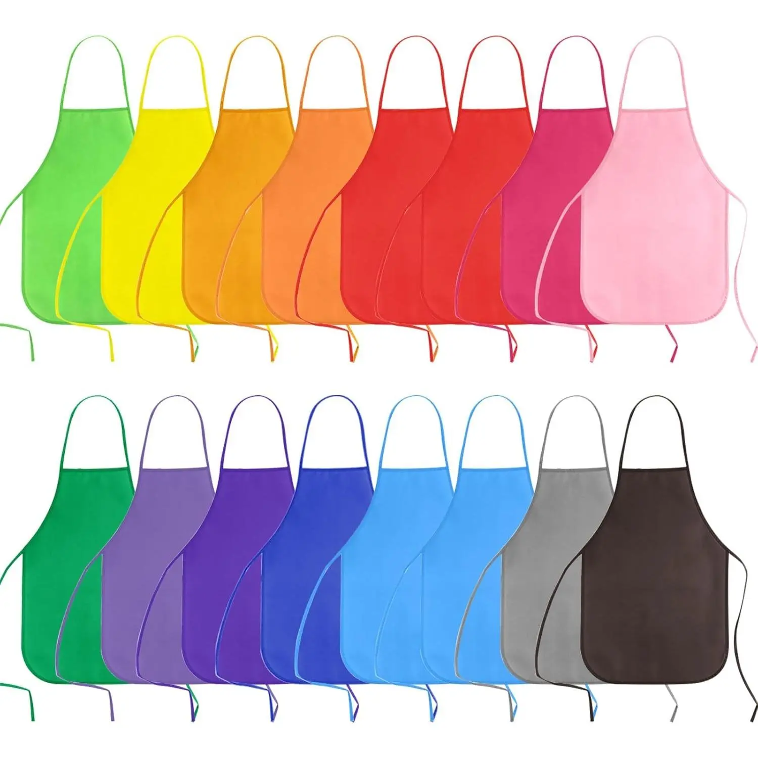 Kids Art Smocks (16-24Pcs) - Washable Painting Aprons for Toddlers (Ages 3-5), Mess Protection Art Materials, Home Care Supplies, Ideal for Classroom & Home Creative Activities Gift, Art Supply