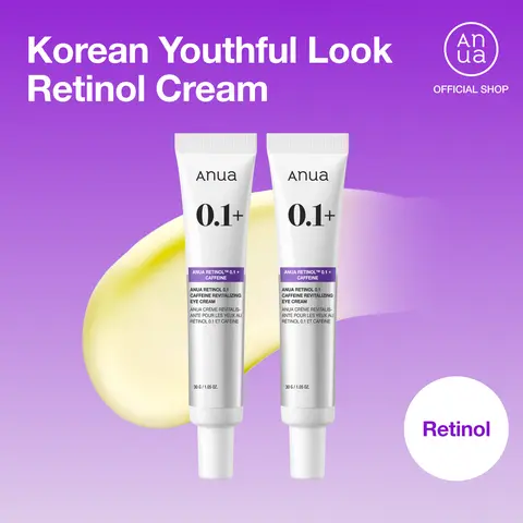[Anua] Retinol TM 0.1 Caffeine Revitalizing Eye Cream 30g | retinol, eyecream, korean skincare, moisturizer, anti-wrinkle, anti-aging, age-defying, rejuvenate, radiance