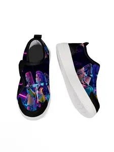 Exclusive Recommendation Unique Print Fashion Vibrant Anime Style Kpop Theme Velcro Shoes, Light Comfortable Sole, Essential for Anime Fans