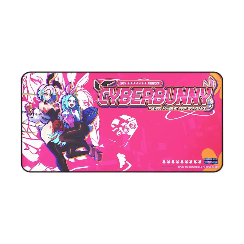 Cyberpunk Babes Playmat, Gaming Mat, Desk Mat, Large gaming mouse pad