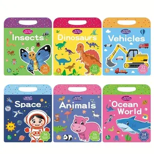 Reusable Sticker Book, Waterproof & Double-sided Sticker Book, Educational Learning Toy, Fun & Interactive Gift, Decal Sticker