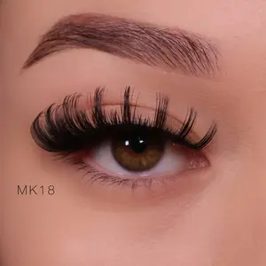 KDBLASHES MK18 - Mega Volume Spiked Extension Strip Falsies  - 1 Pack of 5 Lashes Full wispy Cat Eye Effect
