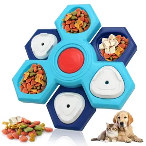 New Smart Pet Toy Multi-Layer Rotating Turntable Slow Feeder Training Dog Food Puzzle Toys, Interactive Pet Enrichment Accessories