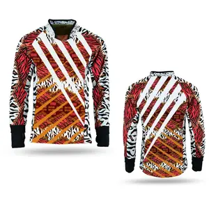 Galaxy High Quality Paintball Long Sleeve Padded Lightweight Jersey Red/White - 1334