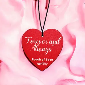 Heart-shaped Hanging Air Fresheners | Car & Home Accessories | Odor Eliminator | Valentine's Day | "Forever and Always"