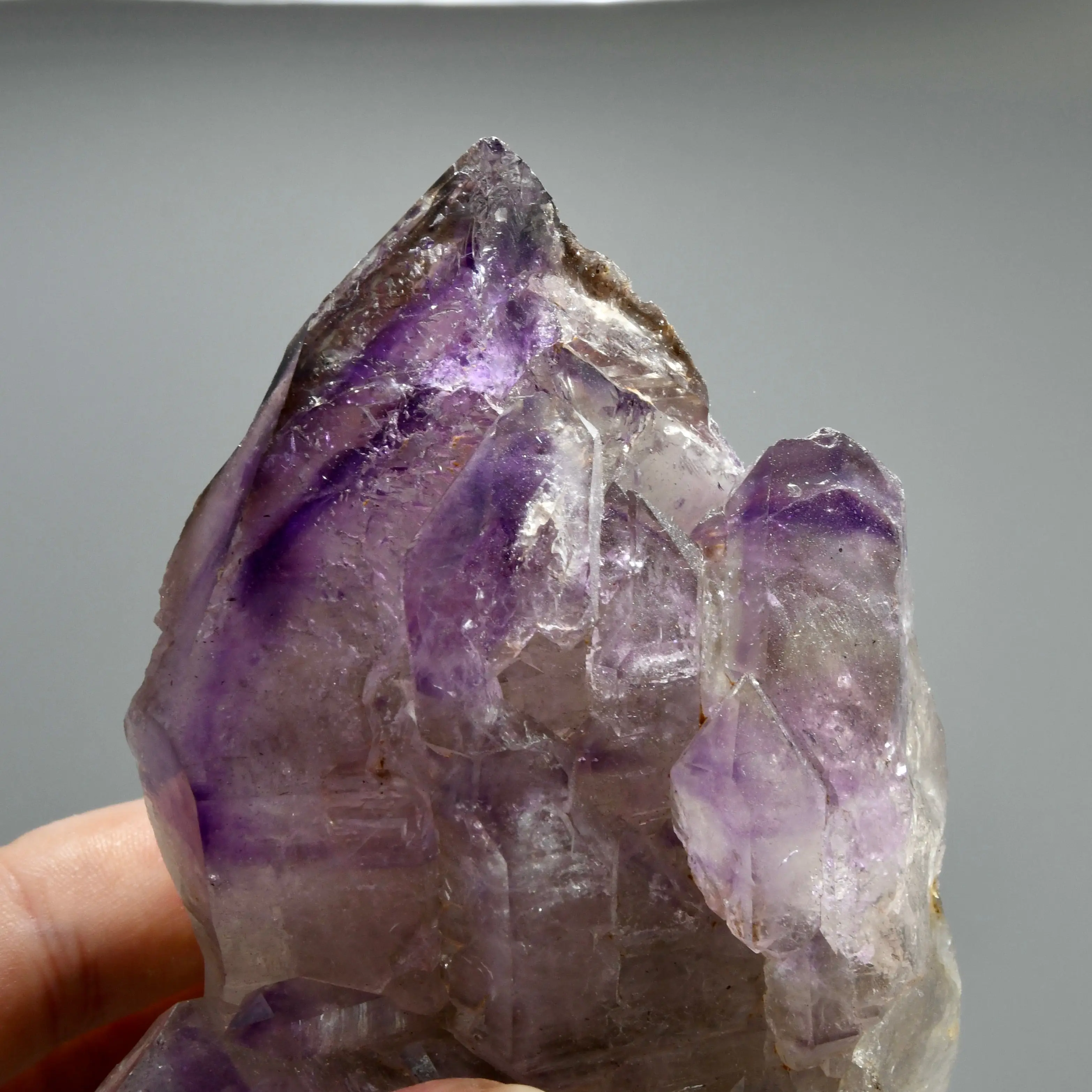 XL 5.3in Elestial Amethyst Quartz Crystal Cathedral Starbrary