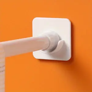 2pcs/set, Punch-free Wall Hook, Door Decoration Key Rack, Punch-free Wall Hook, Adhesive Strong Load-bearing Door Rear Hook, Wall Mounted Decorative Hook, Multifunctional Utility Hooks, Suitable For Bathroom Living Room Household Use