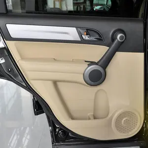 2pcs Beige Tan Microfiber Leather Armrest Covers for Honda CR-V 2007-2012, Waterproof & Scratch-Resistant Front Door Panels, Soft & Breathable Design, Left & Right Fit