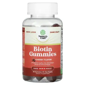 Nature's Craft Biotin Gummies, Cherry , 60 Gummies