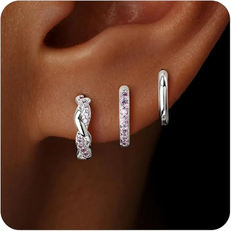 Silver-06 June Alexandrite Hoop