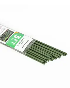 25Pcs Garden Stakes Plant Support , Plastic-coated Steel Poles for Climbing Plants Growth