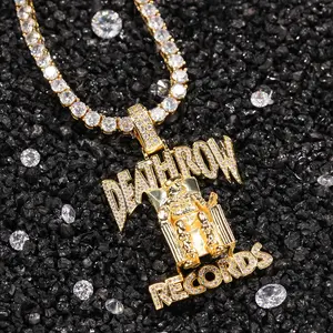 DEATHROW Hip Hop Zirconia Pendant Necklace Perfect Holiday Gift Fashion Modern Accessories Jewelry