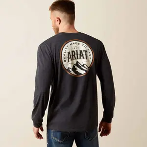 Ariat Mens Ariat Circle A T-Shirt - Charcoal Heather
