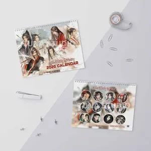 Manhua Novel Wall Calendar 2026 - MDZS TGCF The Scumbag System 2026 Planner Calendar Home Decor Includes Centered Hole for Hanging