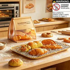13pcs 11pcs Kids Play Bread Set, Pretend Play Set, Cream Bun Croissant Layered Bread Simulation, Enhances Motor Skills, Birthday Gift, Random Colors