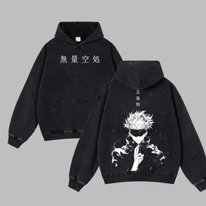 Gojo T-Shirt, JJK Anime Street Style Retro Unisex Acid Washed T-Shirt, Hoodie, Oversized Unisex Anime Merch, Soft Cotton Streetwear Clothes, Unisex Manga Apparel, Gift for Anime Fans, QL2