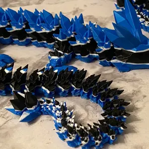 Back the blue crystal dragon 18in