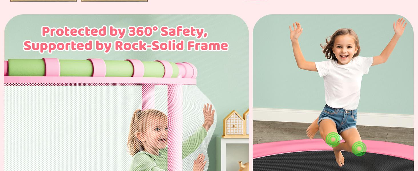 Yohood 55" Trampoline for Kids with Enclosure, 6-in-1 Toddler Trampoline Indoor Outdoor, Upgrade Full Anti-Rust Tube with Adjustable Gymnastics Bars for Boys Girls Yohood 55" Trampoline for Kids with Enclosure, 6-in-1 Toddler Trampoline Indoor Outdoor, Upgrade Full Anti-Rust Tube with Adjustable Gymnastics Bars for Boys Girls