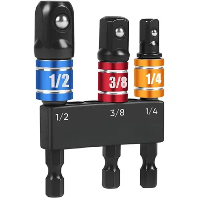 1/4 To 1/2 Socket Adapter Carroterr 1/2 Inch Square To 1/4 Inch Hex Ratchet Socket Wrench Socket Adapter For Impact J9s6 3/8 To 1/2 Socket Adapter