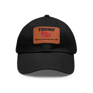 Stylish Trump Hat with Leather Patch - Trendy Cap for Casual Outings