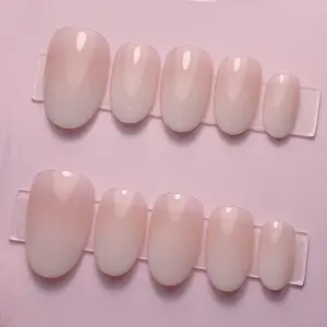 Beige To White Ombré Press On Nails / Gorgeous Nails / Summer Nails / Strong Gel Nails / 3min to apply at home / Salon Quality Nails