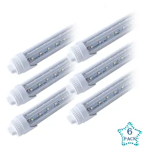 HOLDWILL T8 V-Shaped LED Tube Light Rotatable R17D Base 6500K ETL Listed Fluorescent Light Replacement for Warehouse, Garage, Daylight White