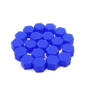 20 Pcs 19mm Blue Silicone Luminous Car Vehicle Wheel Tyre Hub Screw Bolt Nut Cap Covers
