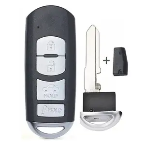 Aftermarket 2009 Mazda 6 4-Button Smart Key Fob with Lock - 315 MHz, FCC# KR55WK49383, CR2025 Battery, Car Key Lock Accessory