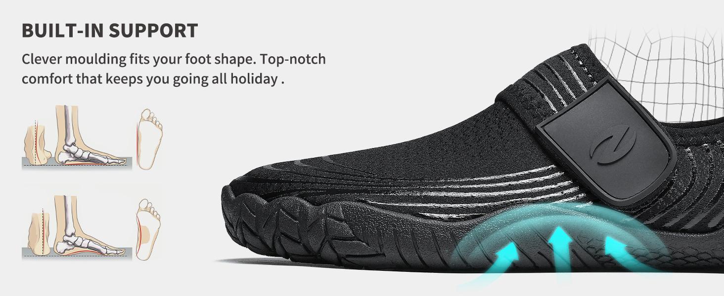 Quick Dry Barefoot Beach & Pool Shoes - Slip-on for Women & Men, Surf, Yoga & Water Sports